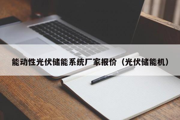 能动性光伏储能系统厂家报价（光伏储能机）