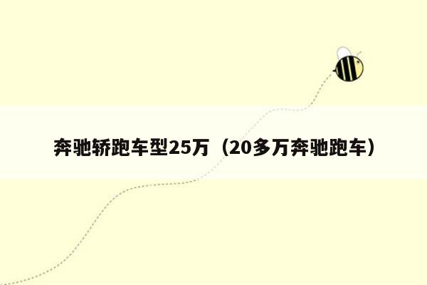 奔驰轿跑车型25万（20多万奔驰跑车）
