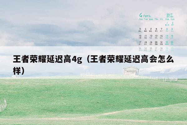 王者荣耀延迟高4g（王者荣耀延迟高会怎么样）