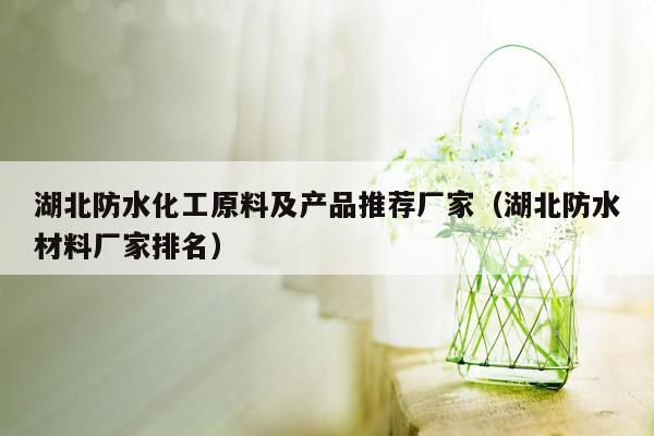 湖北防水化工原料及产品推荐厂家（湖北防水材料厂家排名）