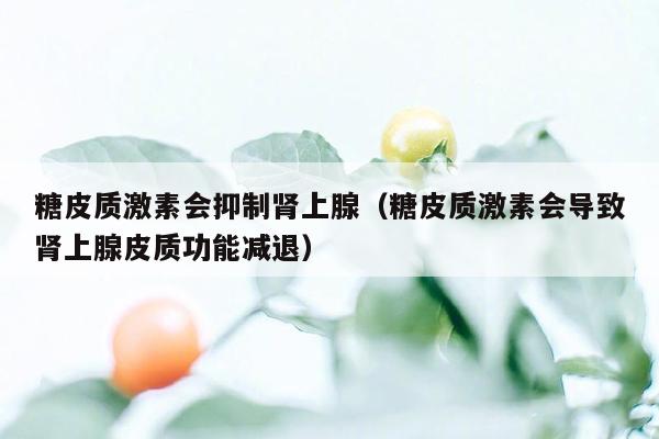 糖皮质激素会抑制肾上腺（糖皮质激素会导致肾上腺皮质功能减退）