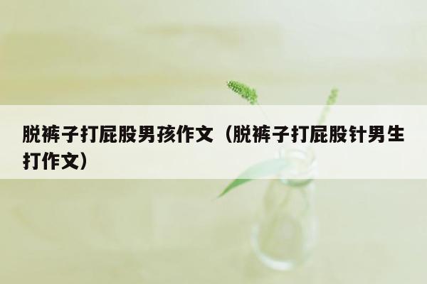 脱裤子打屁股男孩作文（脱裤子打屁股针男生打作文）