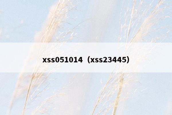 xss051014（xss23445）