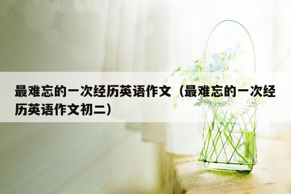 最难忘的一次经历英语作文（最难忘的一次经历英语作文初二）
