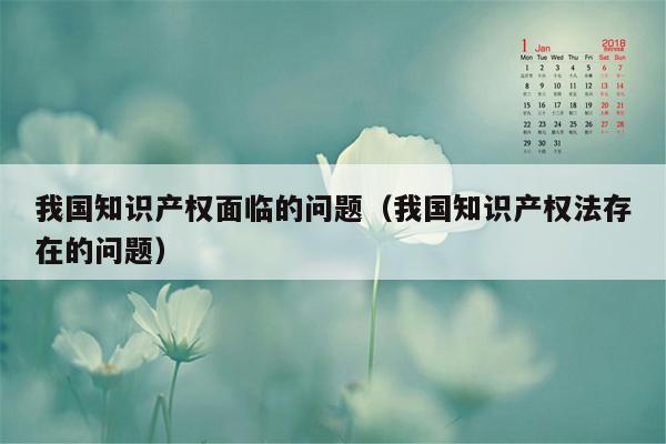 我国知识产权面临的问题（我国知识产权法存在的问题）