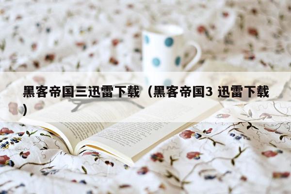 黑客帝国三迅雷下载（黑客帝国3 迅雷下载）