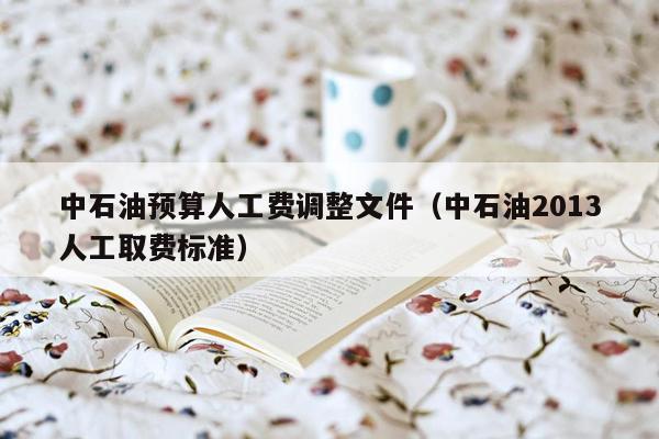 中石油预算人工费调整文件（中石油2013人工取费标准）
