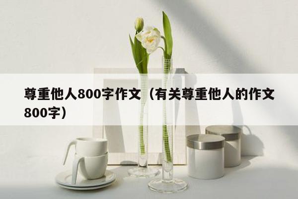 尊重他人800字作文（有关尊重他人的作文800字）
