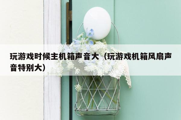 玩游戏时候主机箱声音大（玩游戏机箱风扇声音特别大）