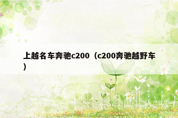 上越名车奔驰c200（c200奔驰越野车）