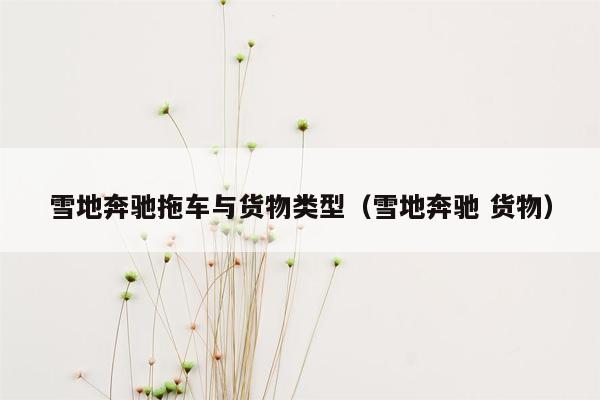 雪地奔驰拖车与货物类型（雪地奔驰 货物）