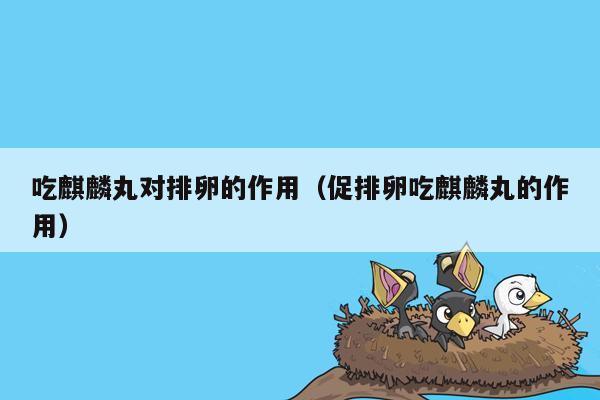 吃麒麟丸对排卵的作用（促排卵吃麒麟丸的作用）
