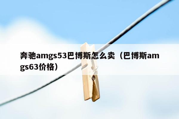奔驰amgs53巴博斯怎么卖（巴博斯amgs63价格）