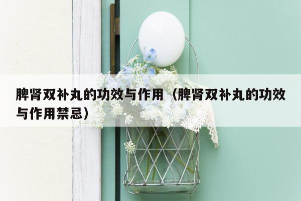 脾肾双补丸的功效与作用（脾肾双补丸的功效与作用禁忌）