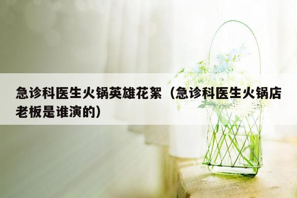 急诊科医生火锅英雄花絮（急诊科医生火锅店老板是谁演的）