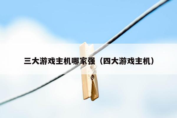 三大游戏主机哪家强（四大游戏主机）