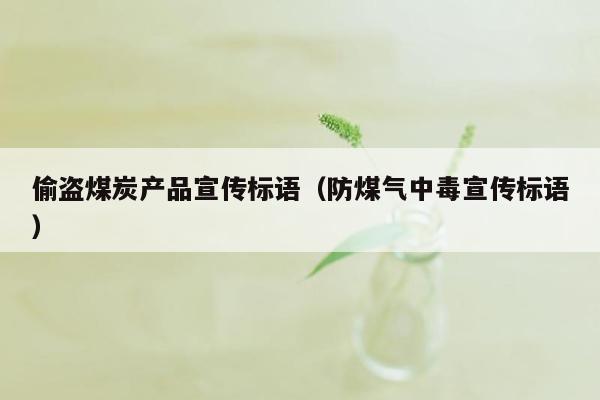 偷盗煤炭产品宣传标语（防煤气中毒宣传标语）