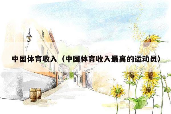 中国体育收入（中国体育收入最高的运动员）