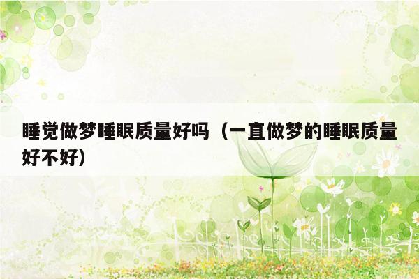 睡觉做梦睡眠质量好吗（一直做梦的睡眠质量好不好）