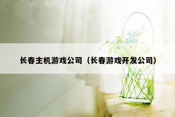 长春主机游戏公司（长春游戏开发公司）