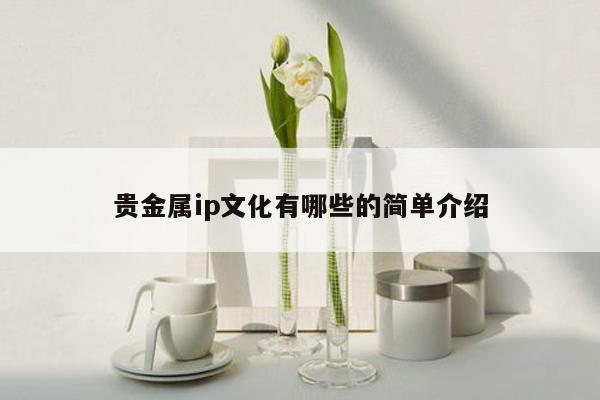 贵金属ip文化有哪些的简单介绍