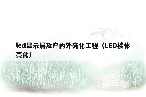 led显示屏及户内外亮化工程（LED楼体亮化）