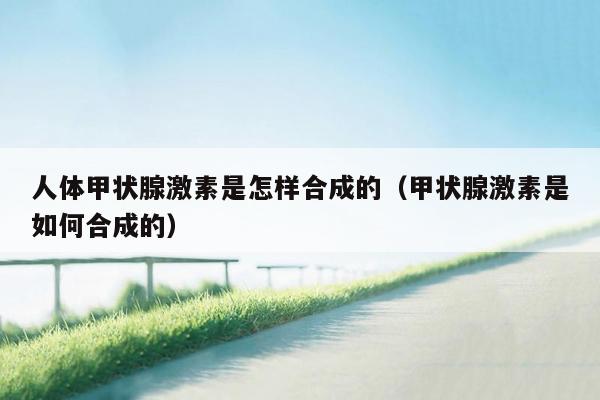 人体甲状腺激素是怎样合成的（甲状腺激素是如何合成的）