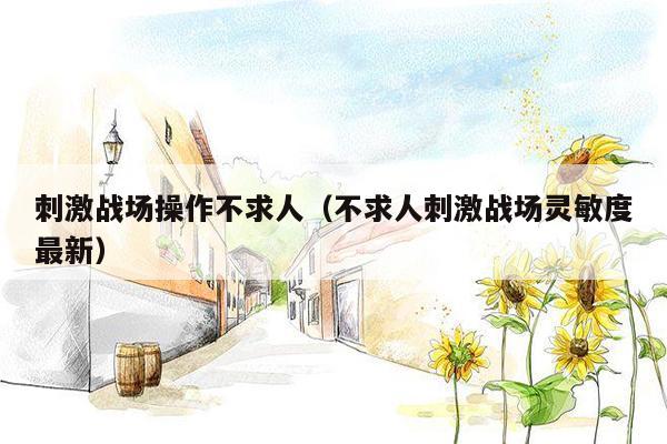 刺激战场操作不求人（不求人刺激战场灵敏度最新）