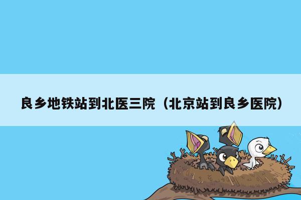 良乡地铁站到北医三院（北京站到良乡医院）