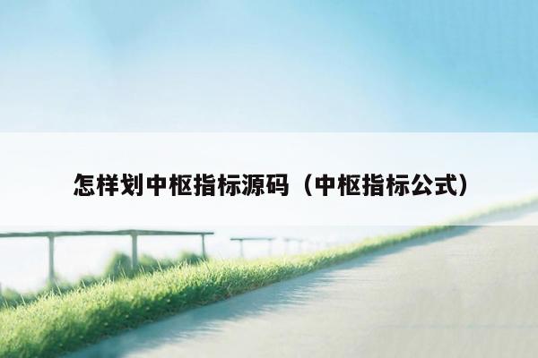 怎样划中枢指标源码（中枢指标公式）