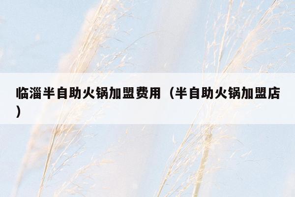 临淄半自助火锅加盟费用（半自助火锅加盟店）