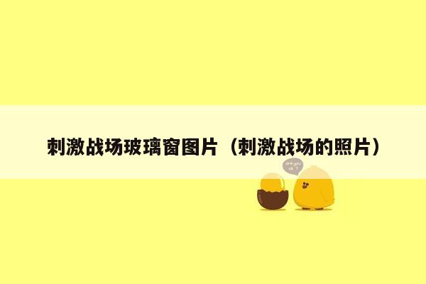 刺激战场玻璃窗图片（刺激战场的照片）