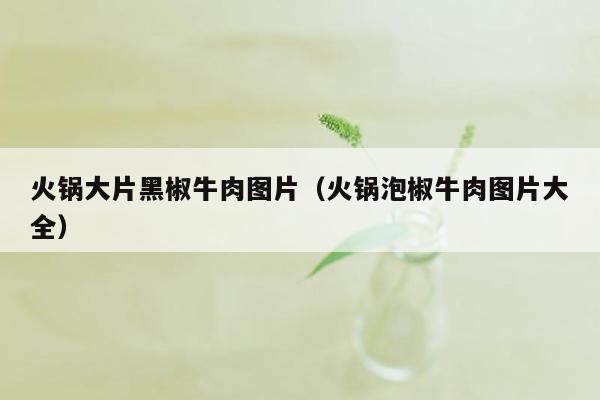 火锅大片黑椒牛肉图片（火锅泡椒牛肉图片大全）