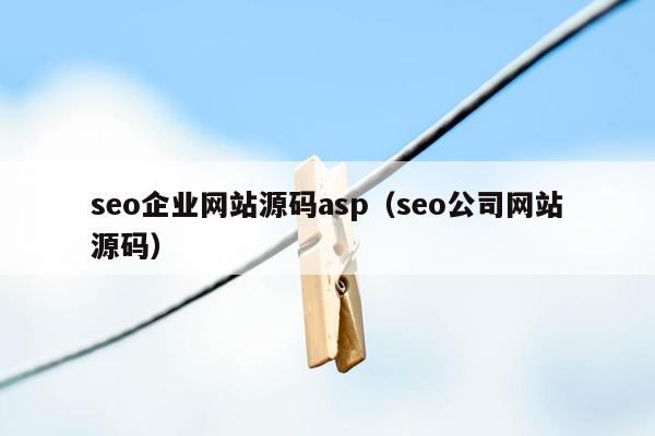 seo<strong>企业网站</strong>源码asp（seo公司网站源码）