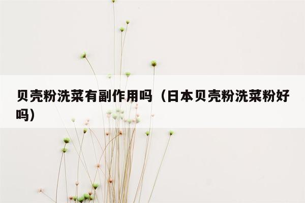 贝壳粉洗菜有副作用吗（日本贝壳粉洗菜粉好吗）