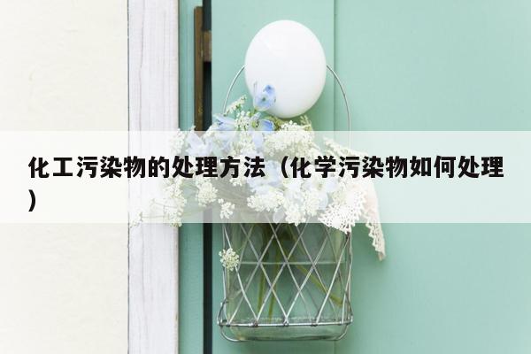 化工污染物的处理方法（化学污染物如何处理）