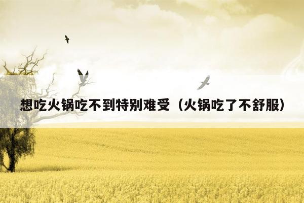 想吃火锅吃不到特别难受（火锅吃了不舒服）