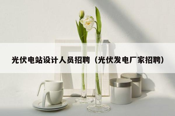 光伏电站设计人员招聘（光伏发电厂家招聘）