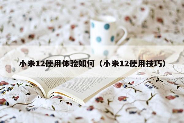 小米12使用体验如何（小米12使用技巧）