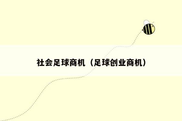 社会足球商机（足球创业商机）