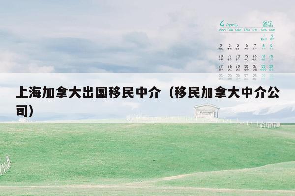 上海加拿大出国移民中介（移民加拿大中介公司）