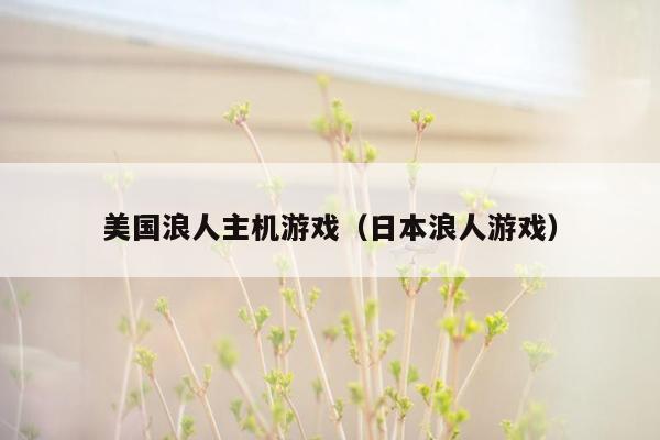 美国浪人主机游戏（日本浪人游戏）