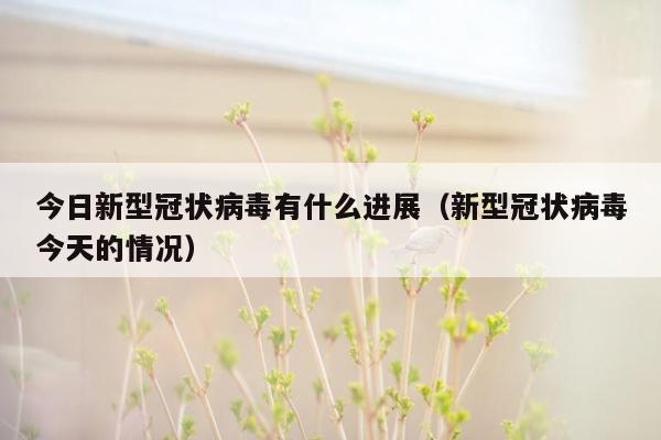 今日新型冠状病毒有什么进展（新型冠状病毒今天的情况）