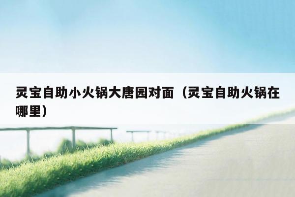 灵宝自助小火锅大唐园对面（灵宝自助火锅在哪里）