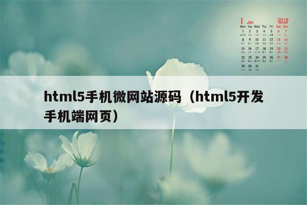 html5手机微网站源码（html5开发手机端网页）