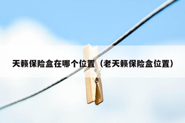 天籁保险盒在哪个位置（老天籁保险盒位置）
