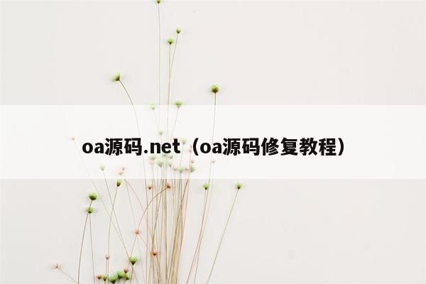 oa源码.net（oa源码修复教程）