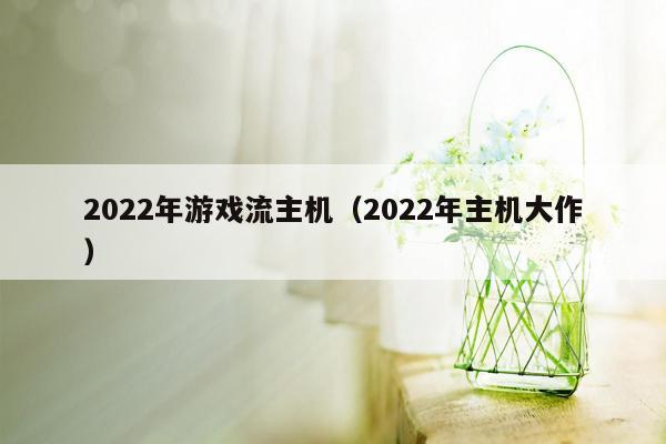 2022年游戏流主机（2022年主机大作）