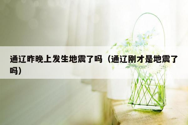 通辽昨晚上发生地震了吗（通辽刚才是地震了吗）