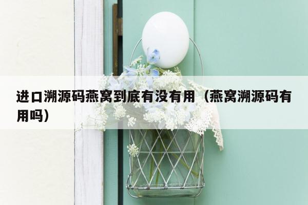 进口溯源码燕窝到底有没有用（燕窝溯源码有用吗）